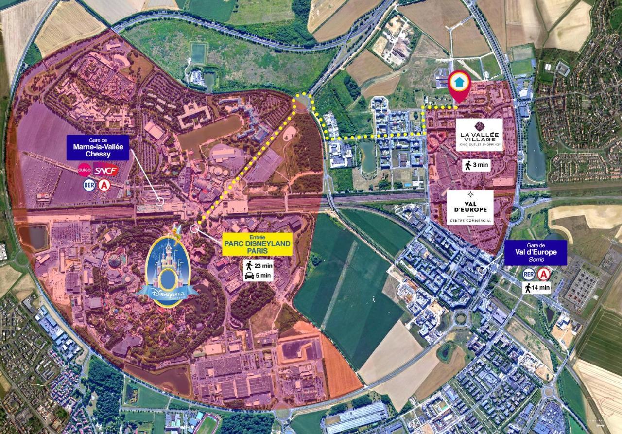 Disneyland-Paris 8Pers, 2 Parkings, Wifi, Серрі Екстер'єр фото